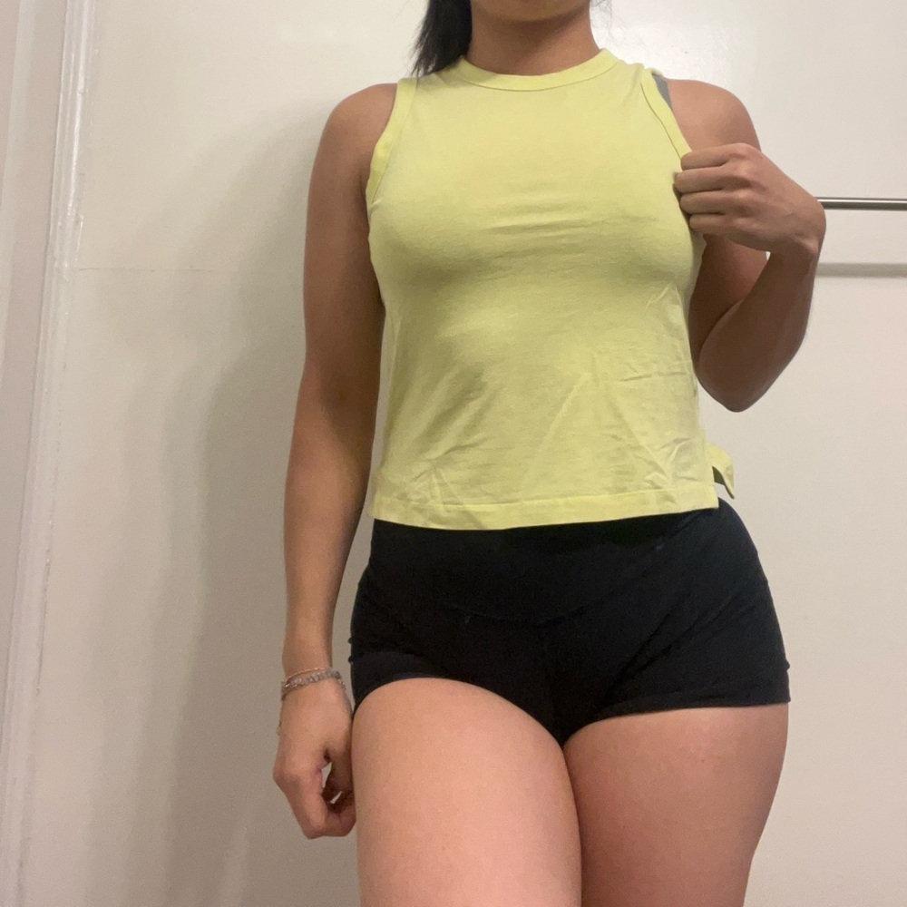 lululemon athletica Light Yellow Racerback Tank Top